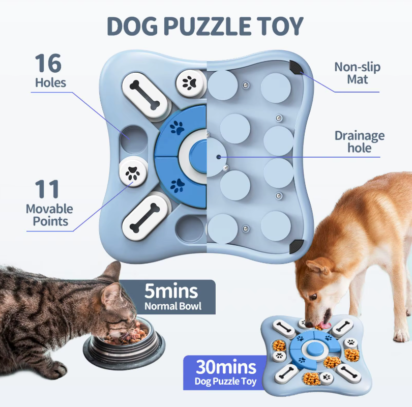 PupPuzzle™ Interactive Dog Treat Puzzle Toy