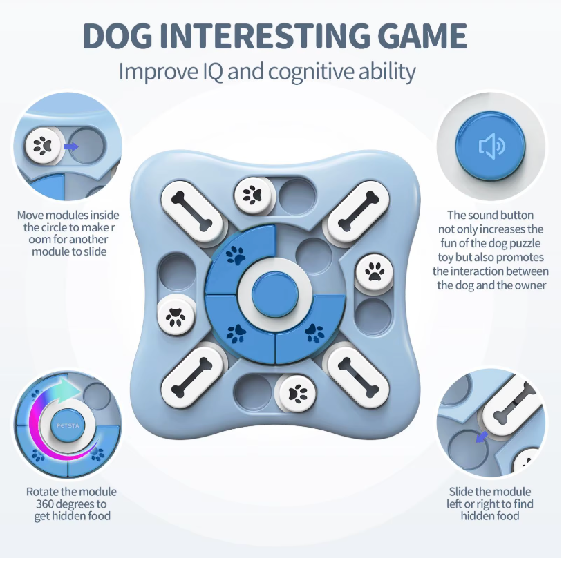 PupPuzzle™ Interactive Dog Treat Puzzle Toy